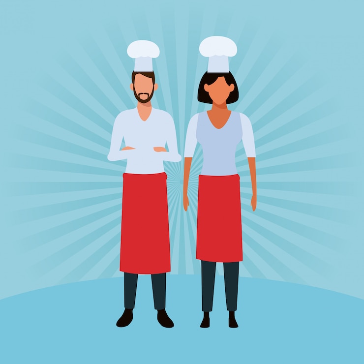 Vettore avatar di lavoro di squadra del ristorante