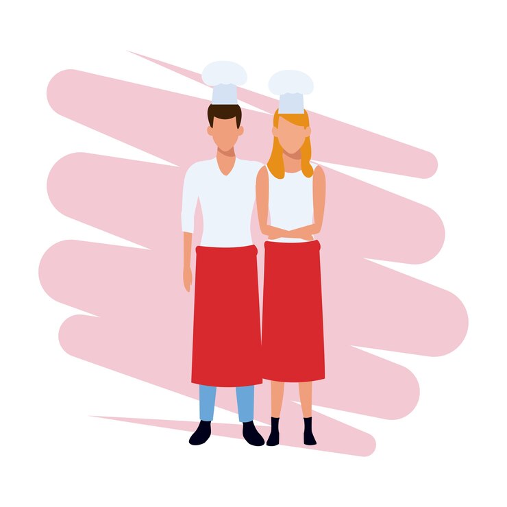 Vettore avatar di lavoro di squadra del ristorante