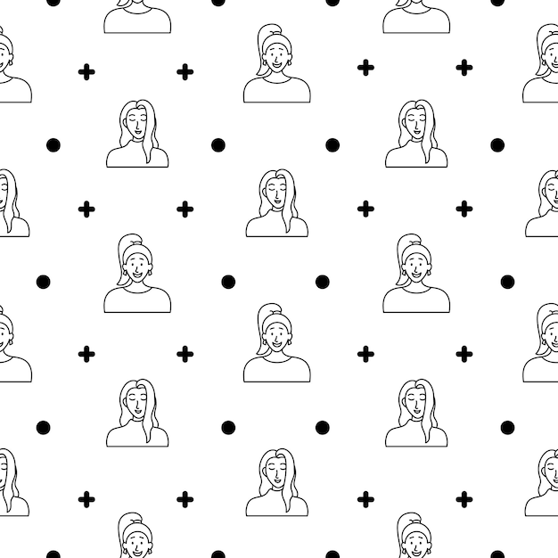 Avatar femminili Disegno senza cuciture