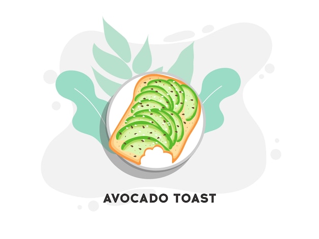 Avocado toast Avocado a fette su pane tostato con spezie Delizioso sandwich di avocado con semi di sesamo