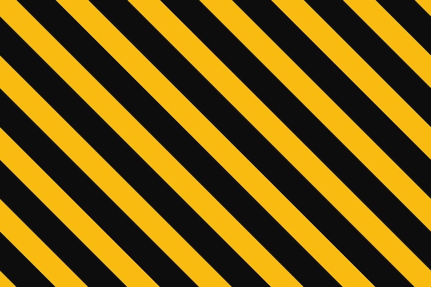 Avvertimento motivo senza giunture con strisce diagonali gialle e nere Avvertire sfondo di attenzione Nastro di linee gialle e nere Pericolo di avvertenza segno trama senza giunture Illustrazione vettoriale
