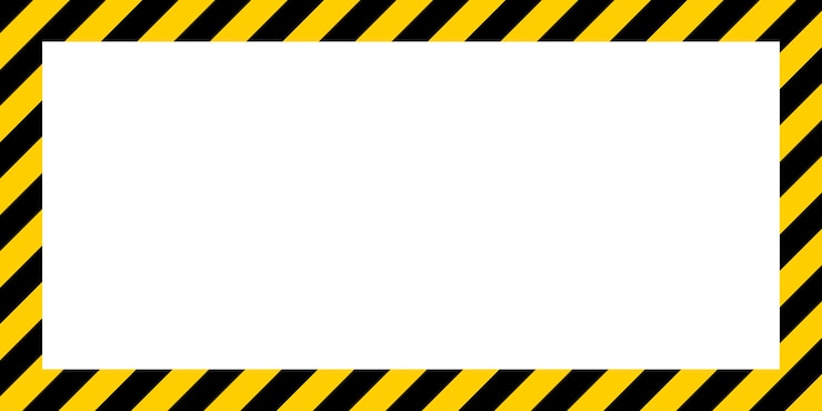 Vettore avvertimento sfondo rettangolare a strisce giallo nero strisce diagonali avvertenza attenzione