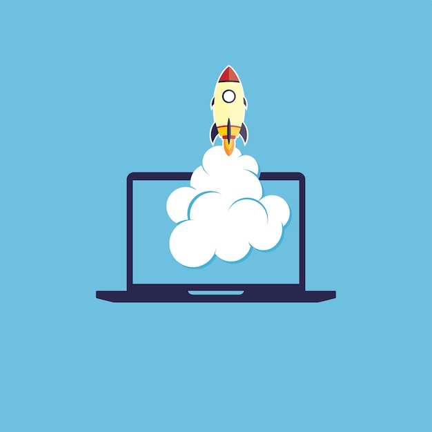 avviare il programma di avvio del computer di razzo di programma