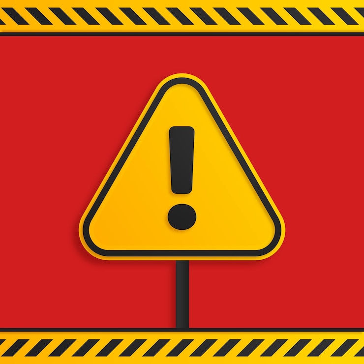 Vettore avviso di pericolo avviso molto importante pop-up sign banner concetto