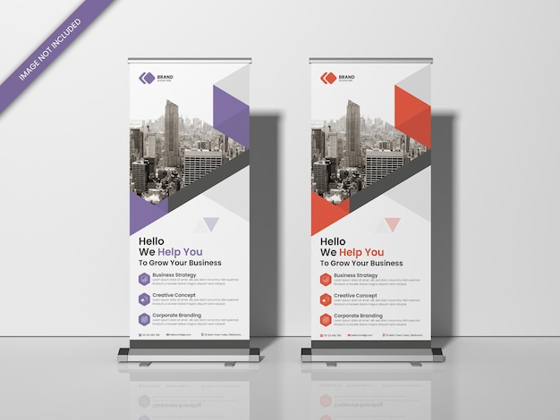 Avvolge il design stando del flyer in banner blu