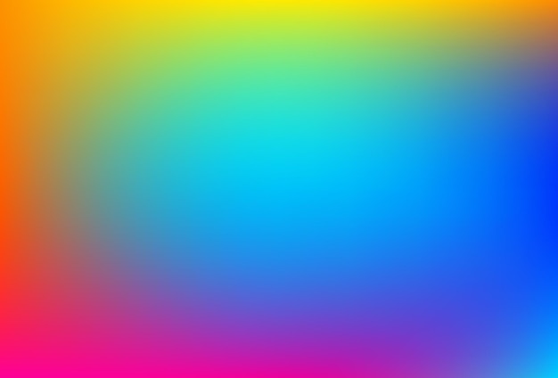 Avvolgimento in mesh sfumato colorato liscio e sfocato. Colori moderni e luminosi dell'arcobaleno. Modello di banner vettoriale colorato morbido facilmente modificabile. Qualità premium