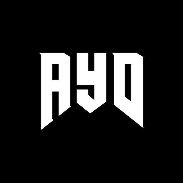 AYD letter logo design per società tecnologica AYD logo design combinazione di colori bianco e nero logo AYD vettore AYD design AYD icona AYD alfabeto AYD tipografia logo design