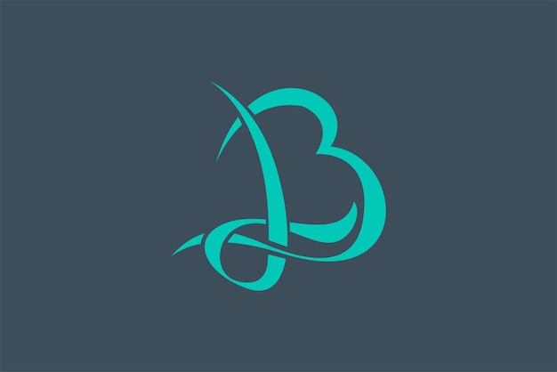 B iniziale logo design bellezza benessere yoga spa salone assistenza sanitaria icona simbolo