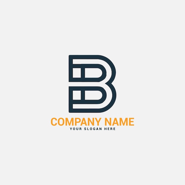 B letter logoModern abstract digital alphabet font Minimal technology typography