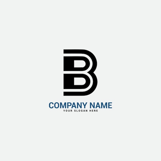 B letter logoModern abstract digital alphabet font Minimal technology typography