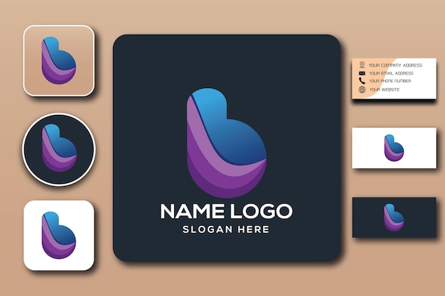b logo colore freddo