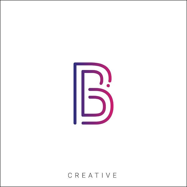 B Logo Latter Template Vector Colorful Monogram Symbol Font Logo Moderno Design Basato su Logo Iniziale