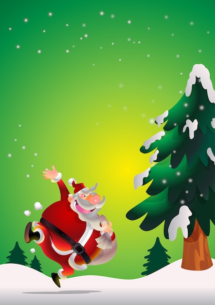 Babbo Natale poster verde