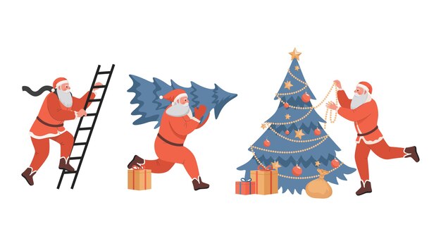 Babbo Natale si prepara per le vacanze di Natale e Capodanno