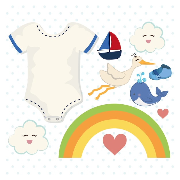 Baby card design biglietto d&#39;invito