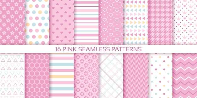 Baby seamless pattern Scrapbook sfondi rosa pastello Illustrazione vettoriale