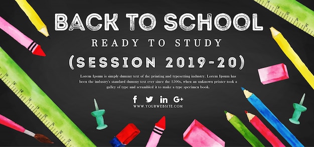 Back To School Banner template