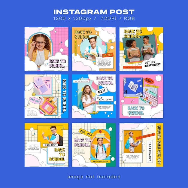 Back to School Flash Sale Modelli di post sui social media