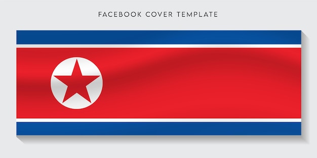 Backgrond del modello di copertina del facebock della bandiera della Corea del Nord