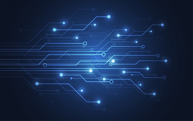 Background astratto con scheda di circuito tecnologico