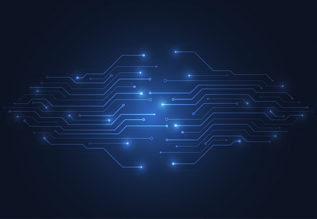 Background astratto con scheda di circuito tecnologico