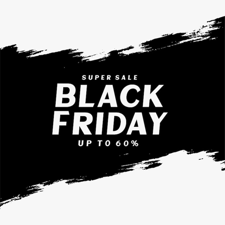 Vettore background di black friday brush stroke