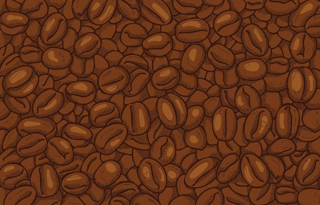Background estetico Fagioli di caffè marroni
