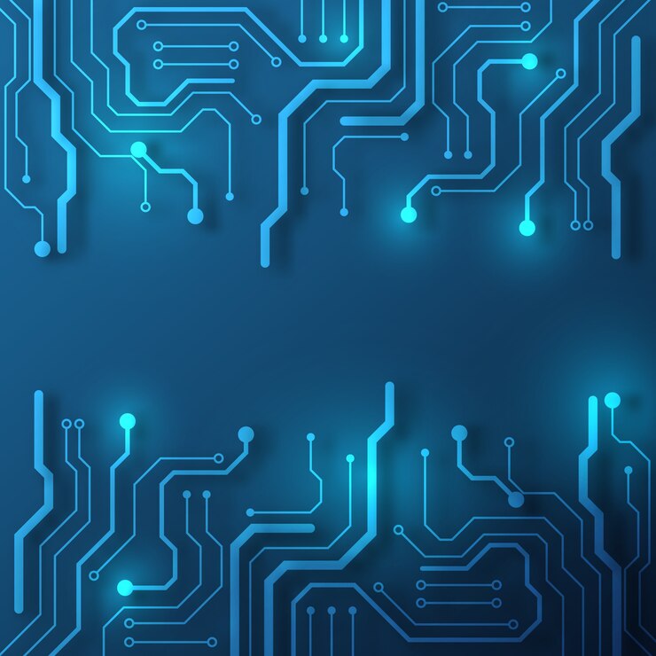 Vettore background tecnologico della scheda a circuiti
