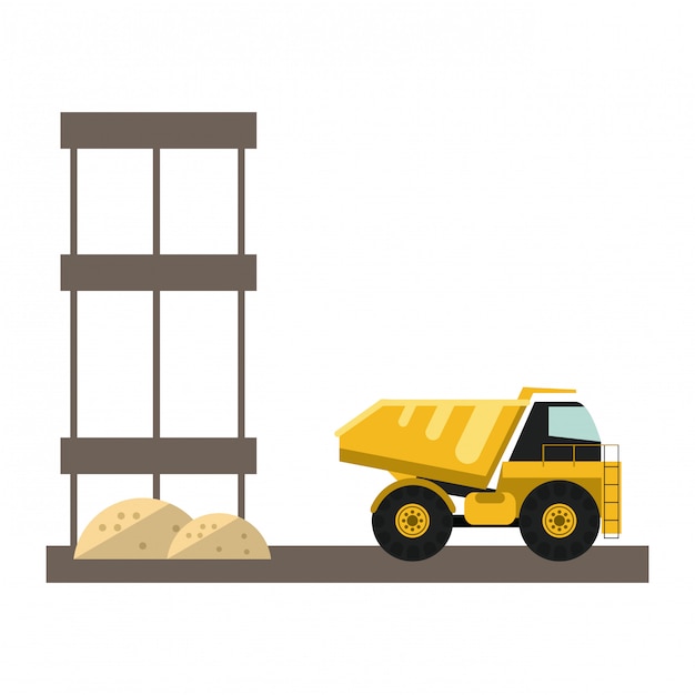 Backhoe della costruzione isolato
