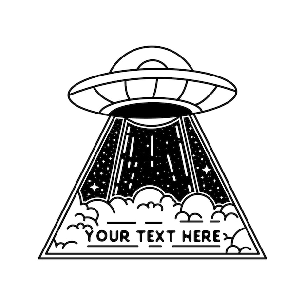 badge ufo o logo ufo