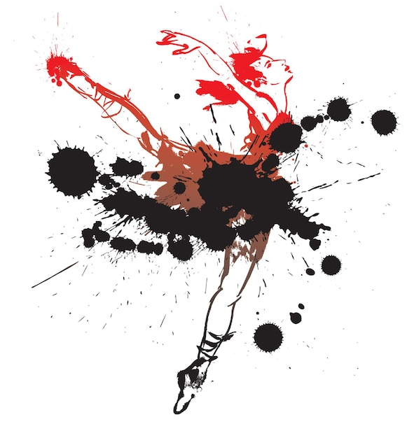 Ballerina danza. Illustrazione vettoriale