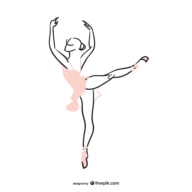 Ballerina silhouette vector