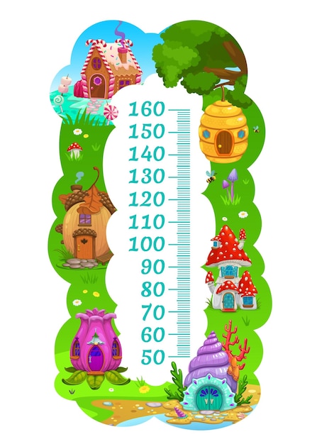 Bambini altezza grafico crescita righello metro case delle fate