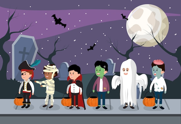 Bambini e notte di Halloween