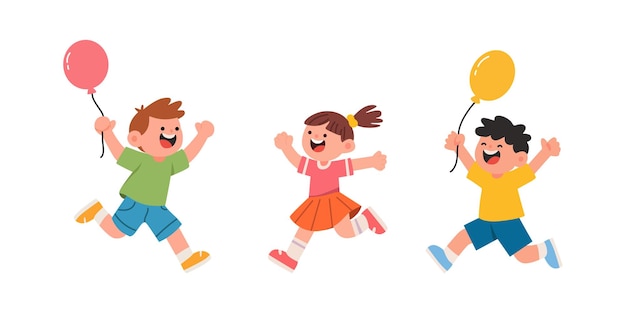 bambini felici carattere illustrazione vettore