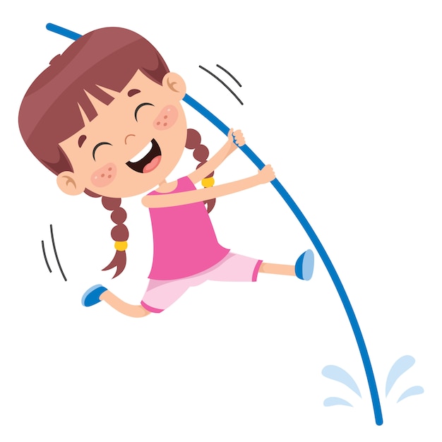 Bambino felice che fa esercizio di ginnastica
