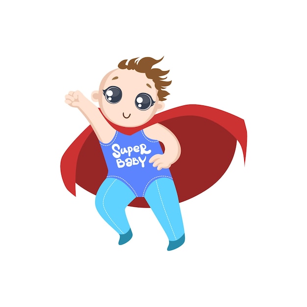 Bambino vestito da supereroe con mantello rosso