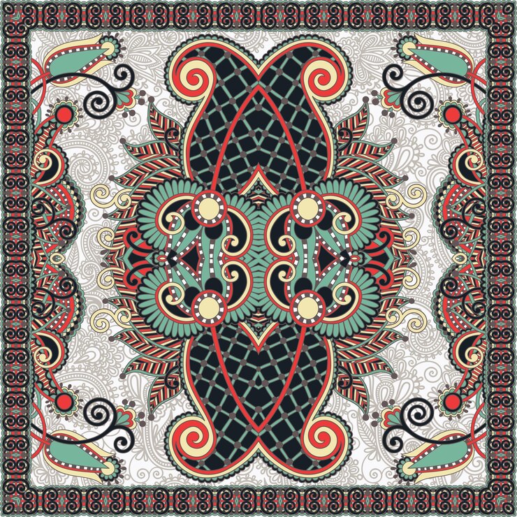 Bandana paisley floreale ornamentale tradizionale