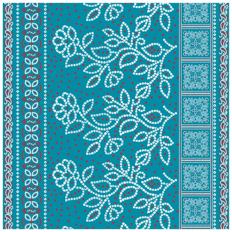 Vettore bandana senza cuciture con modello di songket opera d'arte grafica deswign