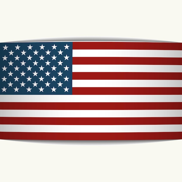 Bandiera americana in stile taglio carta