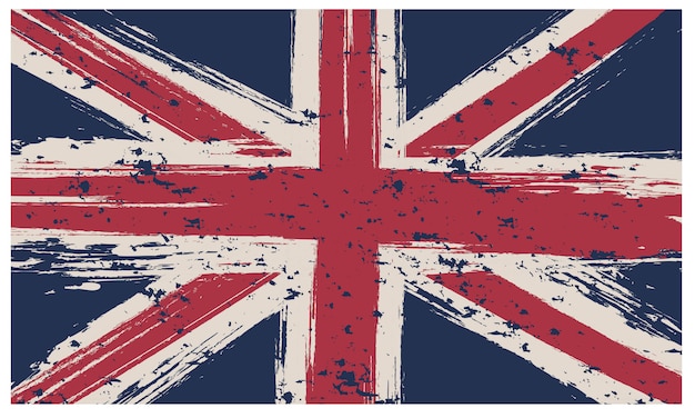Bandiera britannica sullo sfondo