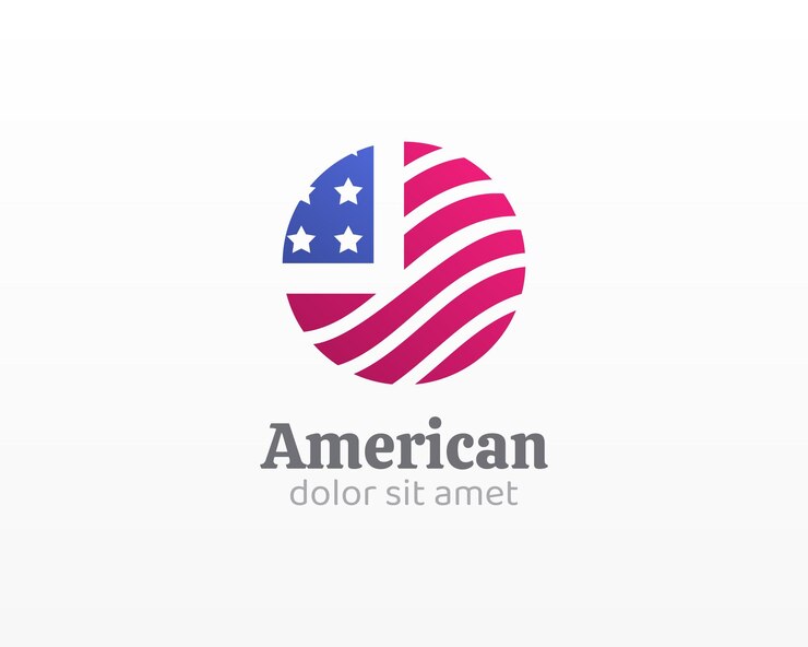 Bandiera cerchio Bandiera iconica cerchio americano