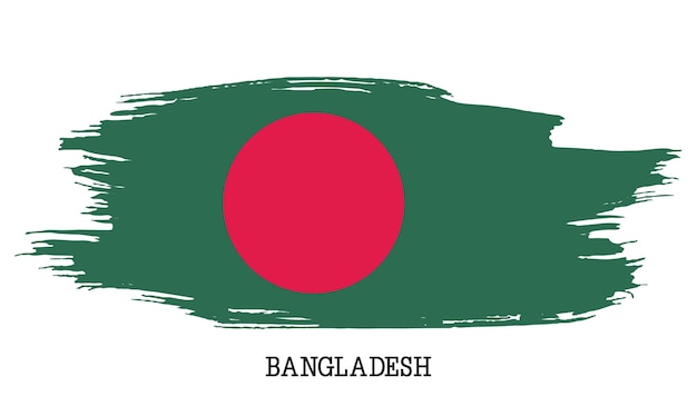 Bandiera del Bangladesh vettore grunge tratto di vernice