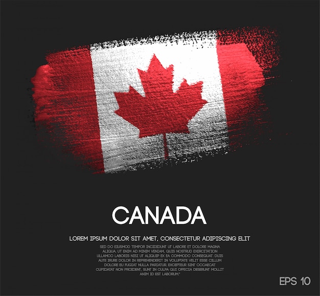 Bandiera del Canada fatta di scintillio Sparkle Brush Paint Vector