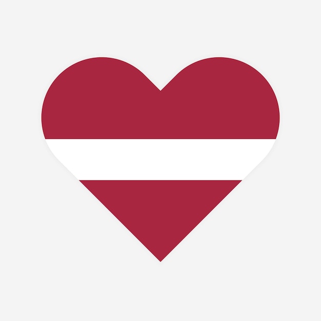 Bandiera del cuore della Lettonia