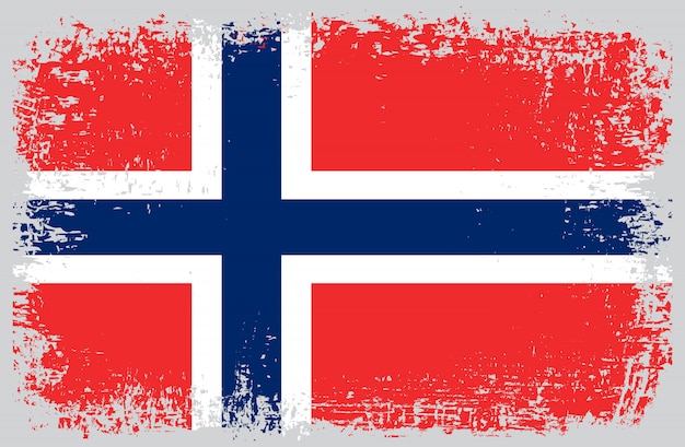 Bandiera del grunge della Norvegia