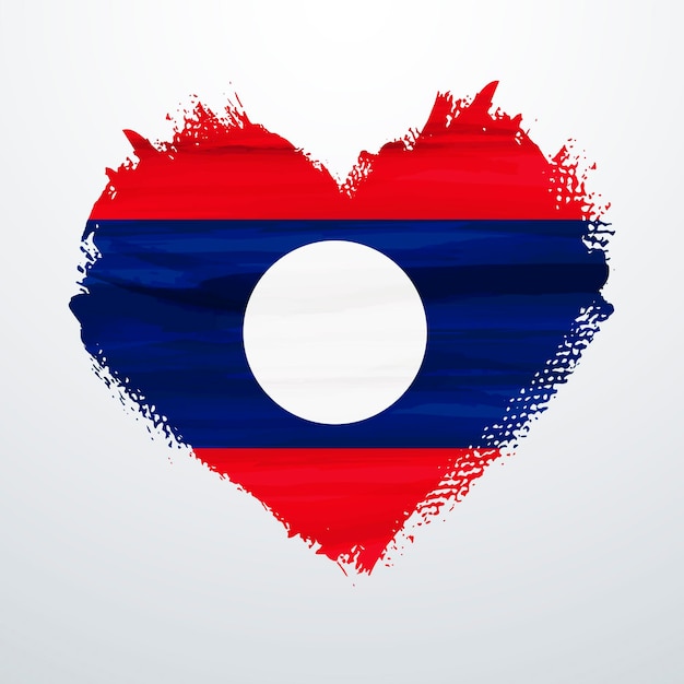 Bandiera del Laos a forma di cuore
