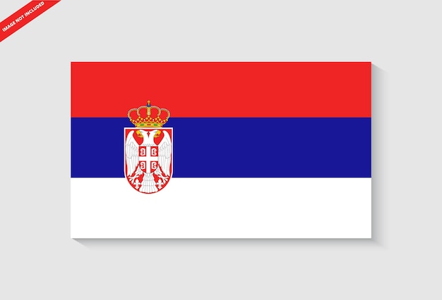 Bandiera del paese della Serbia