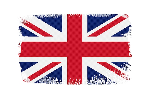 Bandiera del Regno Unito tratto pennello grunge