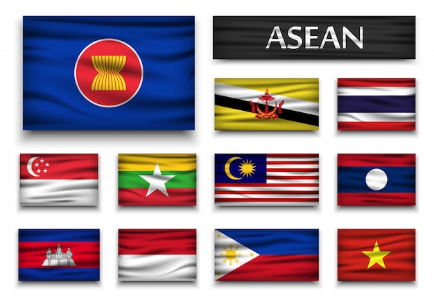 Bandiera dell&#39;ASEAN e appartenenza